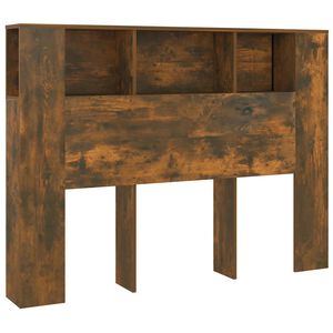 vidaXL Armoire de t&ecirc;te de lit Ch&ecirc;ne fum&eacute; 140x18,5x104,5 cm