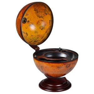 vidaXL Support de vin sous forme de globe Bois d'eucalyptus