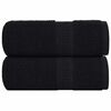 vidaXL Serviettes d'invit&eacute; FROGN 2 pcs noir 30x50 cm 360 g/m&sup2;