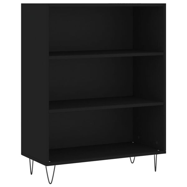 vidaXL Buffet noir 69,5x32,5x180 cm bois d'ing&eacute;nierie