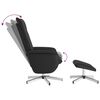 vidaXL Fauteuil inclinable de massage avec repose-pied noir similicuir
