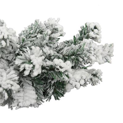 vidaXL Guirlande de Noël avec neige floquée Vert 20 m PVC