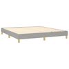 vidaXL Sommier &agrave; lattes de lit avec matelas Gris clair 180x200cm Tissu