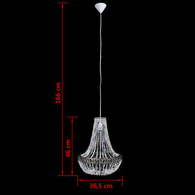 vidaXL Lustre suspendu 36,5 x 46 cm