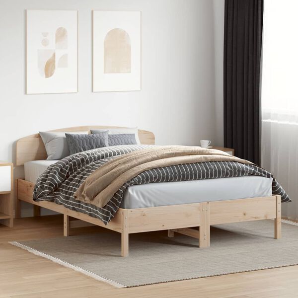 vidaXL T&ecirc;te de lit 140 cm bois massif de pin