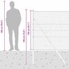 vidaXL Poteau de cl&ocirc;ture. Argent&eacute; 100 x 1,4 m (maille de 50 mm) Acier