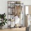 vidaXL Armoire Ouverte avec &eacute;tag&egrave;re Noir 101 x 43 x 188 cm Acier