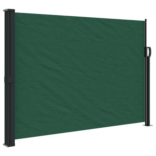 vidaXL Auvent lat&eacute;ral r&eacute;tractable vert fonc&eacute; 140x500 cm