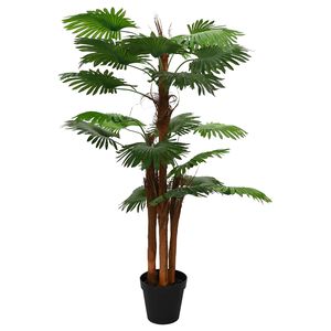 vidaXL Palmier Artificiel avec Feuilles en &Eacute;ventail Vert