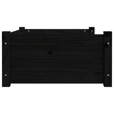 vidaXL Lit pour chien Noir 75,5x55,5x28 cm Bois de pin solide