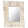 vidaXL Miroir Blanc 50x50 cm Bois de manguier massif