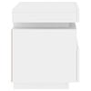 vidaXL Armoire de chevet avec lumières LED blanc 40x39x48,5 cm