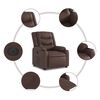 vidaXL Fauteuil inclinable &eacute;lectrique marron similicuir
