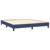 vidaXL Sommier &agrave; lattes de lit avec matelas LED Bleu 160x200 cm Tissu
