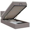 vidaXL Lit ottoman avec matelas Taupe 80 x 200 cm Tissu