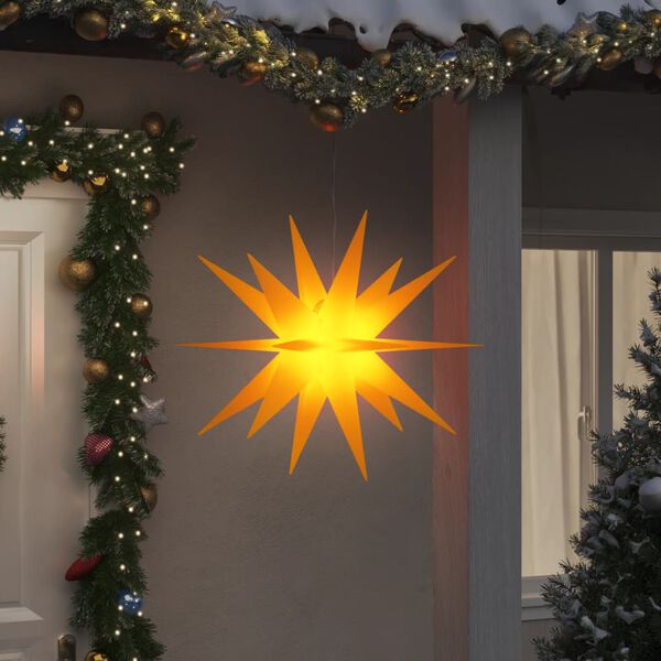 vidaXL Lumière de Noël avec LED pliable jaune 100 cm