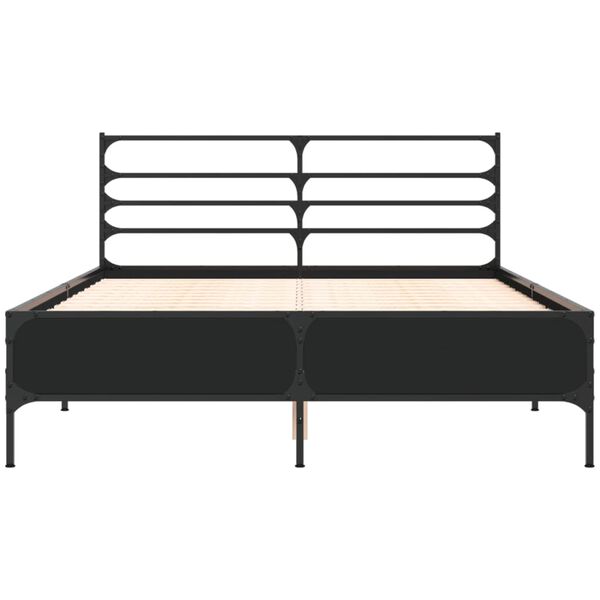 vidaXL Cadre de lit sans matelas noir 120x200 cm