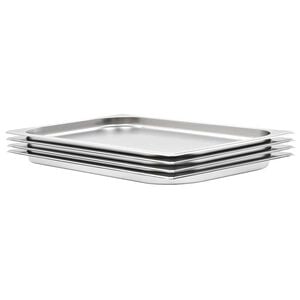 vidaXL R&eacute;cipients Gastronorm 4 pcs GN 1/1 20 mm Acier inoxydable