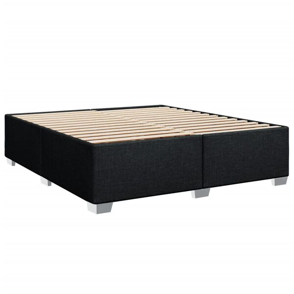 vidaXL Cadre de lit sans matelas noir 180x200 cm tissu