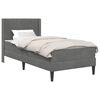 vidaXL Cadre de lit avec matelas Gris fonc&eacute; 90 x 190 cm Velours