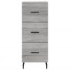 vidaXL Buffet haut Sonoma gris 34,5x34x180 cm Bois d'ing&eacute;nierie