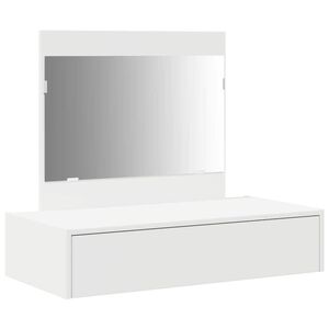 vidaXL Table de Toilette Blanc 83 x 40 x 70 cm Bois d'ing&eacute;nierie