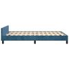 vidaXL Cadre de lit sans matelas bleu fonc&eacute; 120x190 cm velours