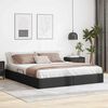 vidaXL Lit de Rangement avec matelas Noir 160 x 200 cm Faux cuir