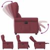 vidaXL Fauteuil inclinable &eacute;lectrique Rouge bordeaux Tissu