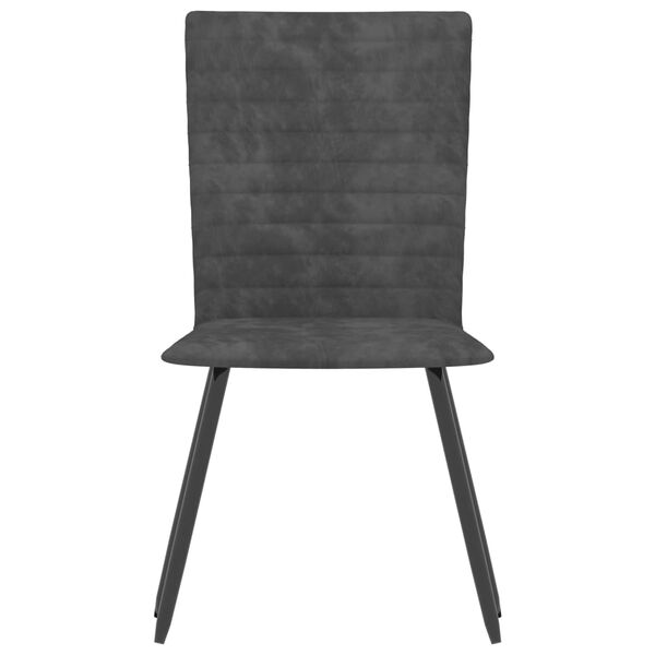 vidaXL Chaises &agrave; manger lot de 2 gris velours