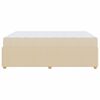 vidaXL Cadre de lit avec matelas avec matelas Cr&egrave;me 140 x 200 cm tissu