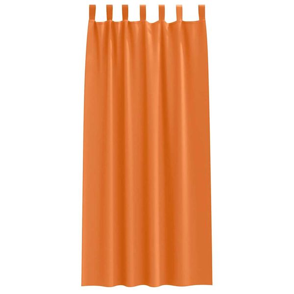 vidaXL Rideaux occultants avec anneaux 2 pcs Orange vif 225 x 140 cm
