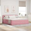 vidaXL Lit de Rangement avec matelas Rose 180 x 200 cm Velours