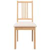 vidaXL Chaises &agrave; manger coussins 2 pcs naturel bois massif caoutchouc