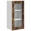 vidaXL Cabinet en verre mural PORTO Ch&ecirc;ne fum&eacute; 40 x 31 x 80 cm