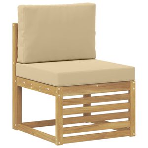 vidaXL Sofa de milieu ext&eacute;rieur Bois d'Acacia Massif Blanc