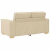 vidaXL Canap&eacute; 3 pcs Cr&egrave;me 220 x 80 x 84 cm Tissu en lin m&eacute;lang&eacute;