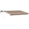 vidaXL Cadre de store manuel avec LEDs Taupe 4,5 &times; 3,5 m