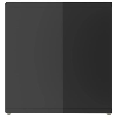 vidaXL Meuble TV gris brillant 142,5x35x36,5 cm bois d'ingénierie