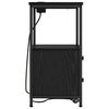 vidaXL Cabinet de chevet avec tiroir 2 pcs Ch&ecirc;ne noir 40 x 31 x 60 cm