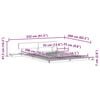 vidaXL Cadre de lit Marron 150 x 200 cm bois