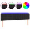 vidaXL T&ecirc;te de lit &agrave; LED Noir 180x5x78/88 cm Velours