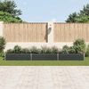 vidaXL Lit sur&eacute;lev&eacute; de jardin Acier galvanis&eacute; 480x80x45 cm Anthracite