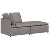 vidaXL Canap&eacute; modulable avec repose-pieds et coussins en tissu gris clair