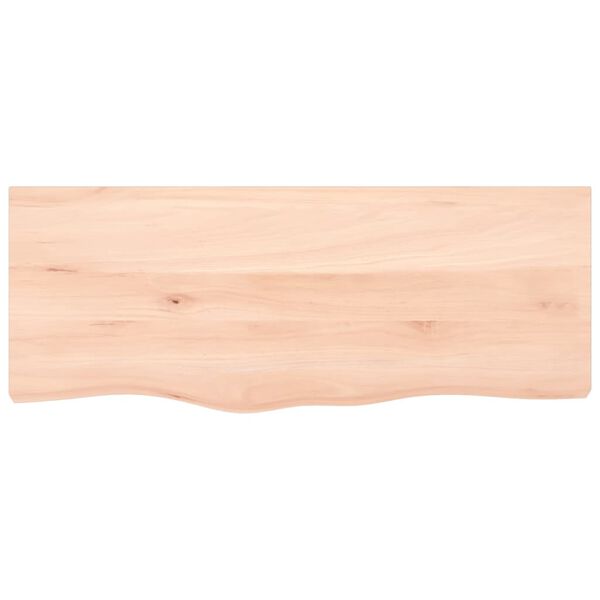 vidaXL Comptoir de salle de bain 100x40x2 cm bois massif non trait&eacute;