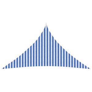 vidaXL Voile d'ombre 5 x 5 x 5 m HDPE Triangulaire Bleu et Blanc