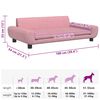 vidaXL Lit pour chien rose 100x54x33 cm velours