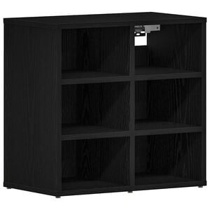 vidaXL Cabinet &agrave; chaussures avec &eacute;tag&egrave;re Ch&ecirc;ne noir 52 x 30 x 50,5 cm