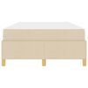 vidaXL Cadre de lit avec matelas Cr&egrave;me 120 x 200 cm tissu