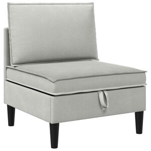 vidaXL Canap&eacute; central avec rangement Gris clair Velours